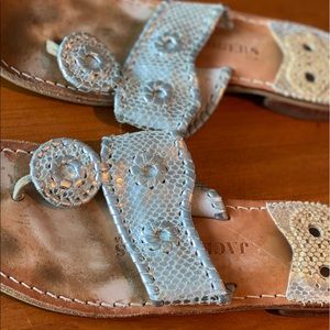 Jack Rogers Flat Sandals in silver